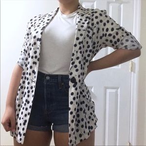 H&M Blazer Longline Lightweight Printed